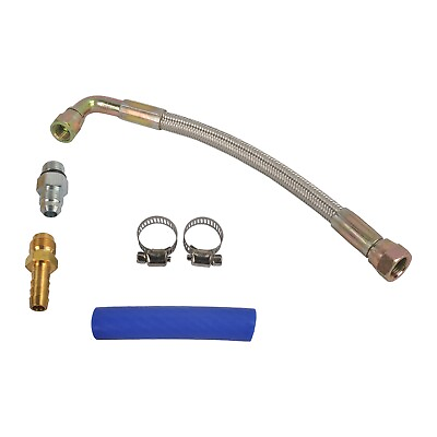 #ad Turbo Coolant Feed Line Tube Braided Kit For 11 16 Ford 6.7L Powerstroke Diesel $25.87