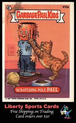 #ad 1987 Topps Garbage Pail Kids Scratching Pole Paul #410a Series 10 $1.99