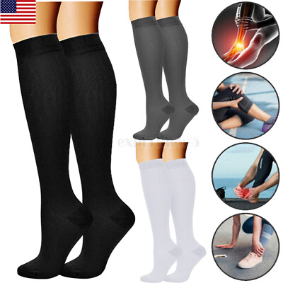 Medical Men Women Compression 20 30mmHg Support Socks High Knee Stockings Sport $15.79