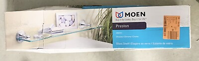 #ad Preston 19 in. W Glass Bath Shelf in Chrome by MOEN $29.90