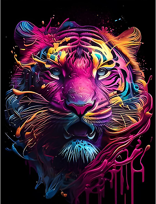 #ad Tiger Diamond Painting Kits for Adults 5D Colorful Tiger Diamond Painting Kits $9.39