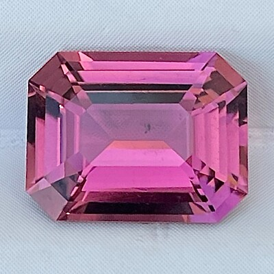 #ad Natural Pink Tourmaline 3.24 Cts Emerald Cut Jewelry Gift Loose Gemstone $650.00