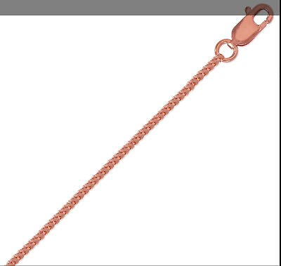 #ad 14K Solid Rose Gold Women#x27;s Franco Chain 1mm size 16quot; 24quot; Free Shipping $219.99
