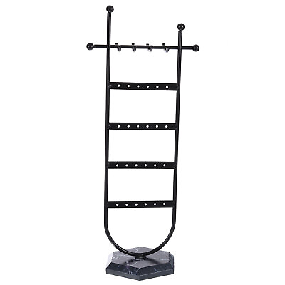 #ad Jewelry Holder Organizer Earring Holder Necklace Display Stands Black $24.25