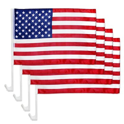 #ad American US Car Window American Patriotic USA Auto Flag 11quot; x 20quot; Free Shipping $3.99