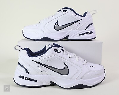 #ad NEW Nike Air Monarch IV White Blue Athletic Shoes 416355 102 Mens Size 6 11 4E $53.09
