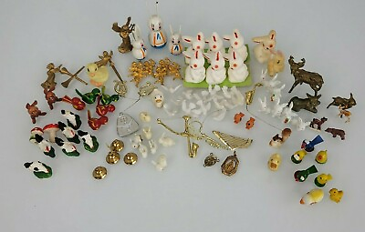 #ad Vintage Tiny Mini Miniature Animals Cake Topper Arts amp; Crafts Dollhouse Decor $37.49