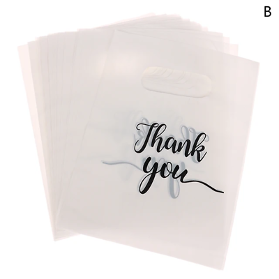 #ad 10PCS New Mini Thank You Plastic Gift Bags Reusable Party Bags Plastic Gift Bags $7.14