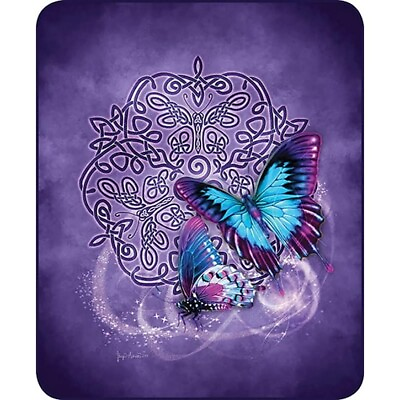 #ad New Celtic Butterfly 50x60 Soft Plush Fleece Throw Gift Blanket Celestial Purple $27.95