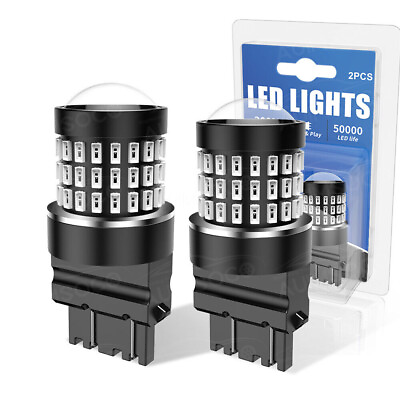 #ad 3157 3057 LED Brake Lights Bulbs Canbus Error Free Pure Red Ultra Bright 2Pcs $24.99