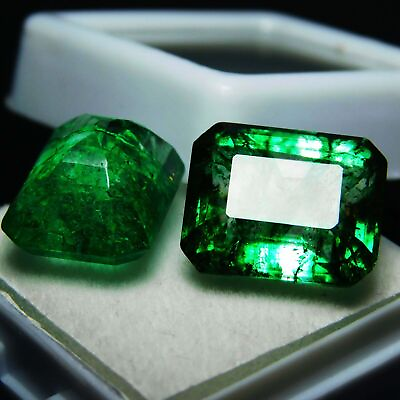 #ad 16 To 20 Ct Natural Untreated Green Colombian Emerald Certified Loose Gemstone $15.50