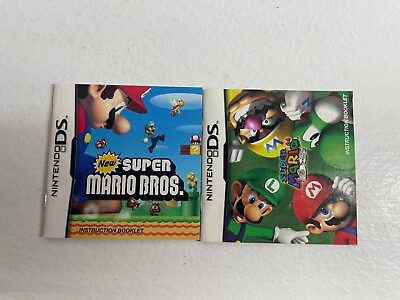 #ad New Super Mario Bros. amp; Super Mario DS Manuals only Nintendo DS No Games $10.99