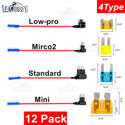 #ad Fuse Tap Add A Circuit Blade Holder Standard Mini Micro2 Low Profile APM ATC ATM $8.49