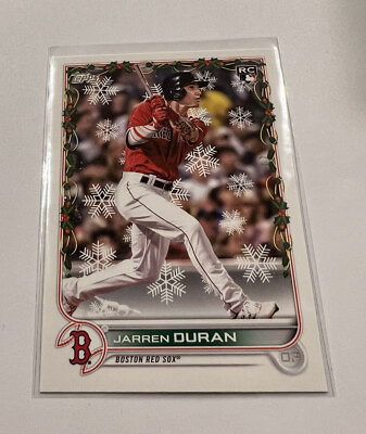 #ad 2022 Topps Holiday Jarren Duran #HW101 Candy Cane Sleeve Image Variation SP RC $4.50