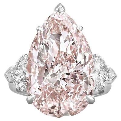 #ad 4ct Pink Pear Ring For Women 925 Sterling Silver Handmade Evening Party Jewelry $241.50