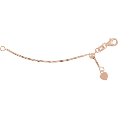3quot; 14k 1mm ADJUSTABLE Curb Rose Gold Lobster Clasp Necklace Chain Extender $138.89