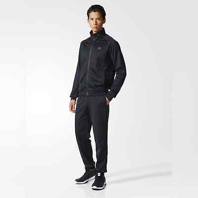 #ad Adidas set 2 piece essential black tricot tracksuit jacket joggers men size XL $75.00