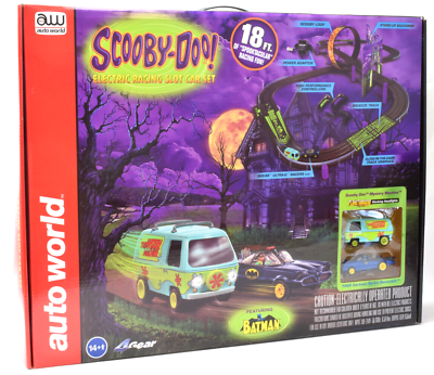 #ad Auto World Scooby Doo amp; Batman Robin 18#x27; HO Slot Car Race Track Set SRS338 $109.99