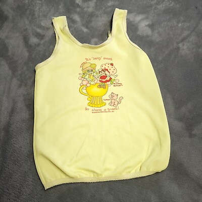 #ad Vtg 80s Strawberry Shortcake Berry Sweat Treat 1981 Kids Tank Top Shirt Size 10 $28.98