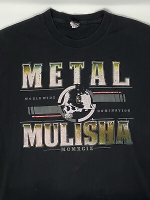 #ad Vintage Metal Mulisha Dirt Bike Bike Skull Black T Shirt L $30.00