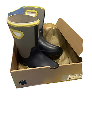 #ad UGG K Kex Kids Black Pull On Rain Boot Neoprene Youth 3 Barn Chore Boots $49.99