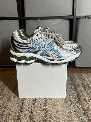#ad ASICS Gel Kayano 16 Running Shoes White Blue Silver T050N Women#x27;s Size 7.5 $35.00