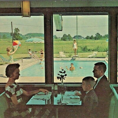 #ad 1960s Twin Cave City Motel Restaurant Mammoth National Park Kentucky Postcard #1 $6.30