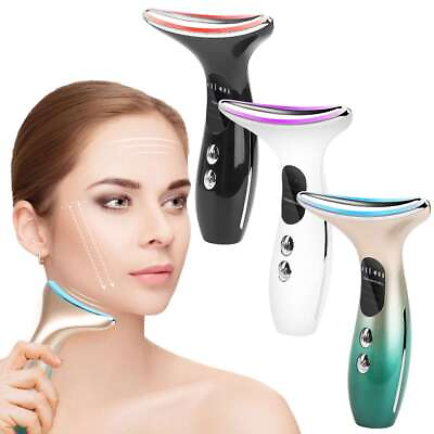 #ad Face Neck Lifting Beauty Anti Wrinkle Device LED Photon Therapy Skin Tightening $15.69