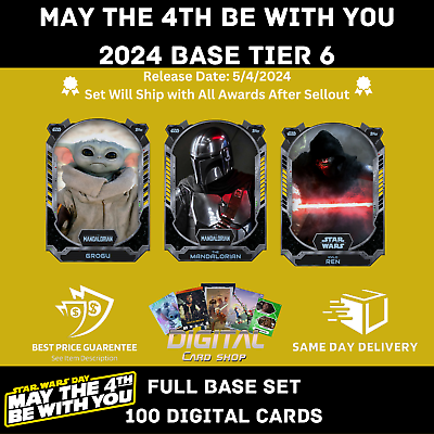 #ad May The 4TH Be With You 2024 BASE Series TIER 6 SET of 100 STAR WARS CARD TRADER $11.94