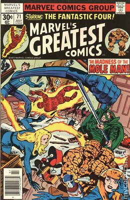 #ad Marvel#x27;s Greatest Comics #71 VG 4.5 1977 Stock Image Low Grade $3.00