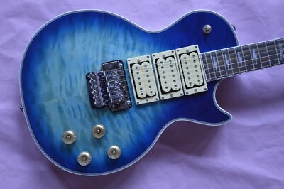 #ad Fit Classic Guitar Sea Blue Mahogany 3 Pickup Custom LP style 6 Strings Guitar $179.00