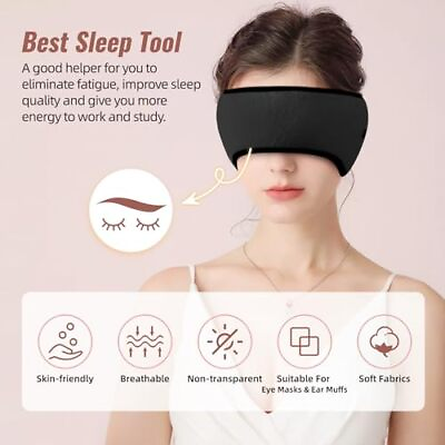 #ad Sleep Mask Eye Mask for Sleeping with Heads Adjustable Earmuffs for Sleep $23.62