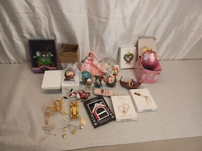 #ad Christmas Ornament Lot Princess stranger things harry potter mickey amp; gold $19.99