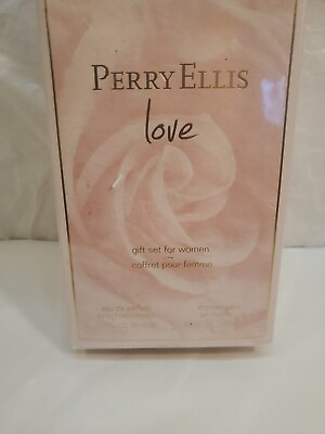 #ad Perry Ellis Love Eau De Parfum 1.7oz 50ml amp; Shower Gel 3.4oz Gift Set For Women $17.99
