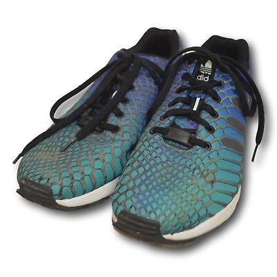 #ad #ad Mens Adidas ZX FLUX XENO AQ7419 REFLECTIVE BLUE OMBRE Sneakers Shoes Size: 9.5 $100.00