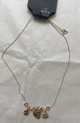 Guess Necklace Gold Tone Costume Jewelry chain w charms $35.00