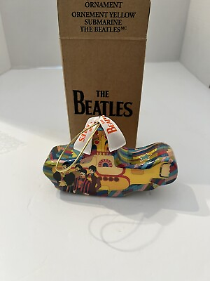 #ad 2006 THE BEATLES Yellow Submarine Hanging Ornament With Box $17.99