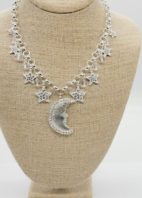 #ad Kirks Folly Starry Night Goddess Moon Shadow Silver tone Crystal Accent $62.99