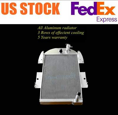 #ad Chevy Radiator CC3436 3 Row Aluminum Truck Pickup 3.4 6CYL MT for 1934 1935 1936 $152.00