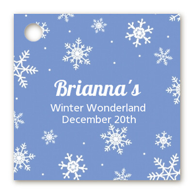 #ad Snowflakes Personalized Birthday Party Card Stock Favor Tags Set of 20 $7.25