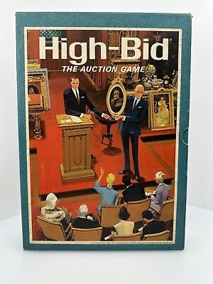#ad Vintage 1965 HIGH BID Auction Game 3M Bookshelf Board Game VTG $41.80