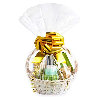 #ad 10 Pack Clear Basket Gift Bags Cellophange Gift Bags for Baskets Gifts 24x30 In $11.52