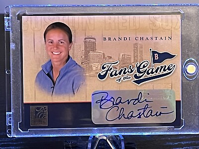 #ad 2004 RED SOX TM USA THROWBACK THREAD FANS OF THE GAME BRANDI CHASTAIN AUTOGRAPH $124.99