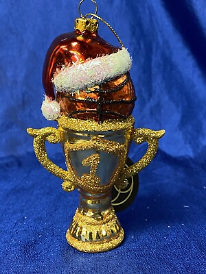 #ad DEPT 56 COZY CHRISTMAS BASKETBALL TROPHY ORNAMENT NEW $19.99