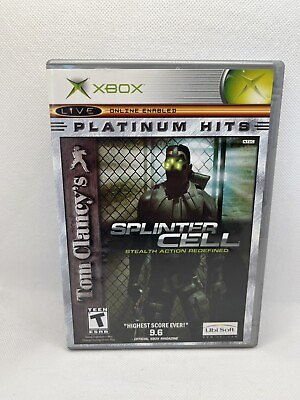 #ad Microsoft XBOX Original Game Splinter Cell Stealth Action Redefined Platinum $14.99