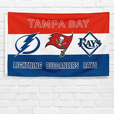 #ad For Tampa Bay Lightning Buccaneers Rays 3x5 ft Tampa City Banner Gift Flag $13.99