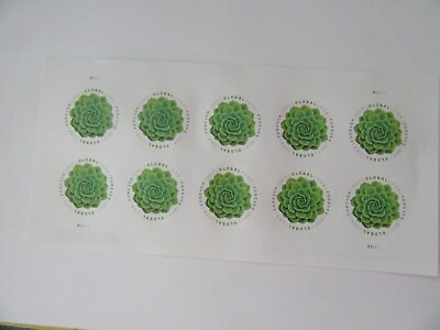#ad #ad 10 USPS 2017 Global Forever Stamps Green Succulent Peel amp; Stick 1 Sheet of 10 $10.00