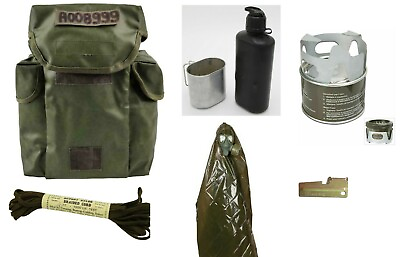 #ad Military Emergency Survival Kit Bag Earthquake Fire Canteen Fuel Rope Cup Poncho $39.99