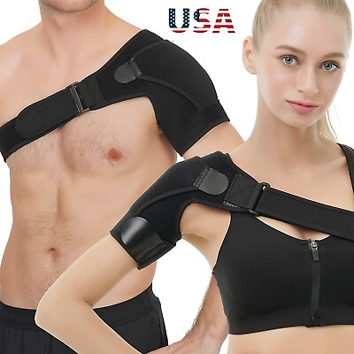 #ad Shoulder Brace Rotator Cuff Pain Relief Support Adjustable Belt Sleeve Sprains $9.99