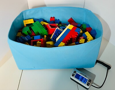 #ad LEGO DUPLO 9.03 LBS Pounds LOT BULK with Fabric Container Have Not Been Cleaned $64.98